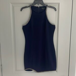 The Clothing Company - Dark Blue Halter Neck Evening Dress, Size M-L